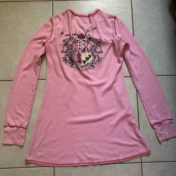 Y2K vintage Victoria's Secret PINK cotton thermal nightshirt - Picture 5 of 13